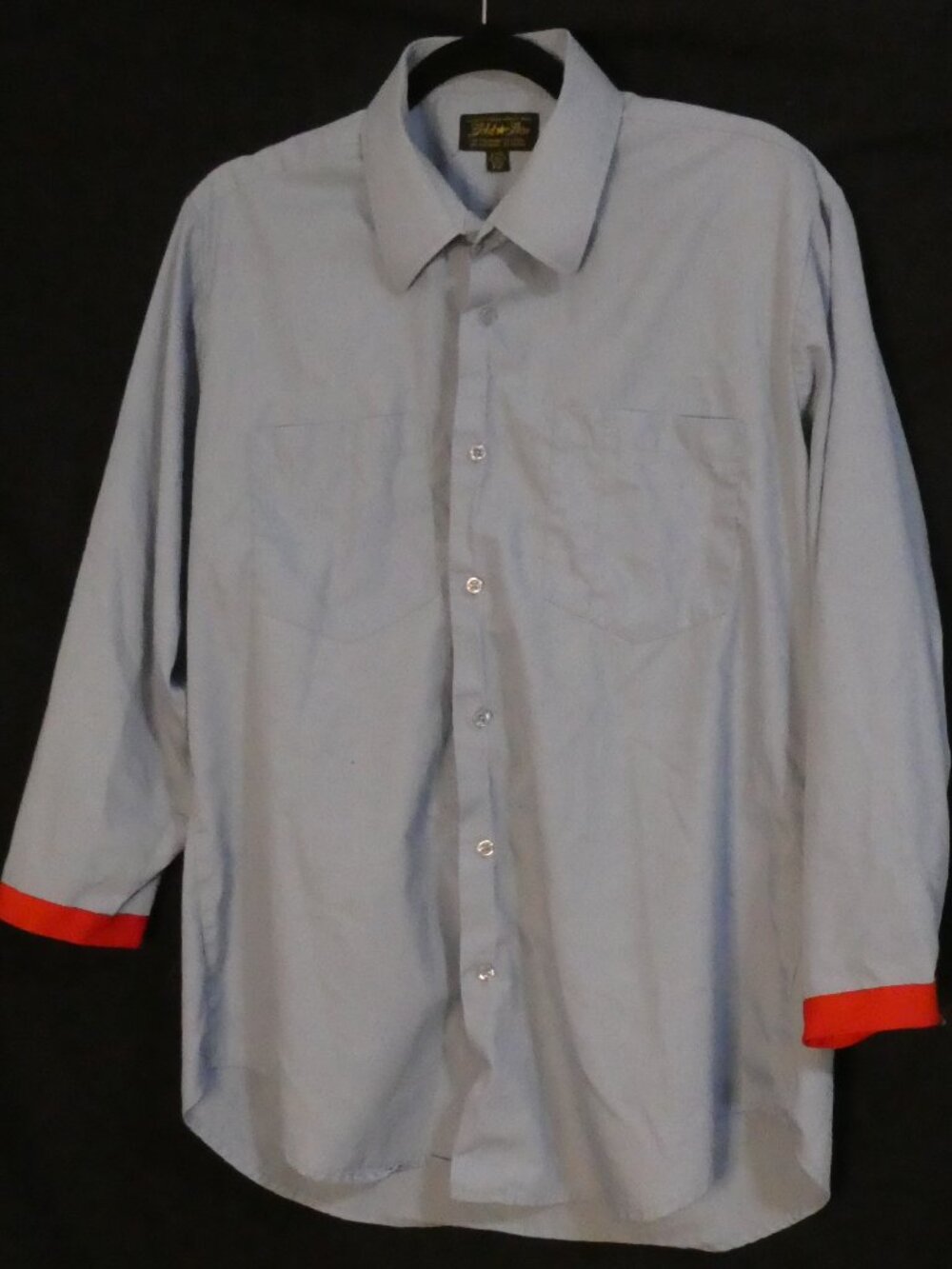 GOLD STAR Light Blue Button Down Uniform Dress Shirt Men's - Size Large 16-16.5